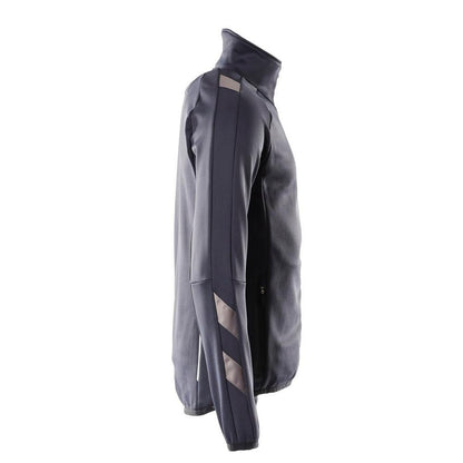 Pulover din lână cu jachetă din microfleece cu fermoar