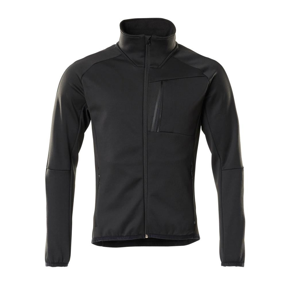 Pulover din lână cu jachetă din microfleece cu fermoar