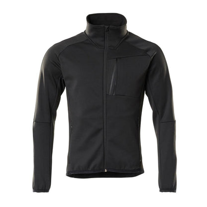 Pulover din lână cu jachetă din microfleece cu fermoar