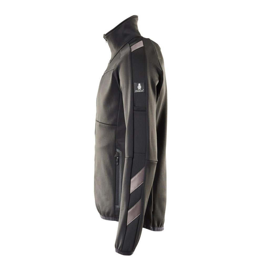 Pulover din lână cu jachetă din microfleece cu fermoar