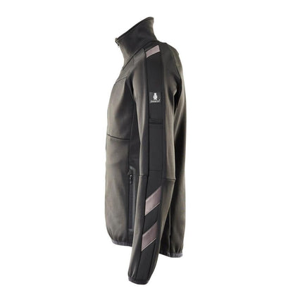 Pulover din lână cu jachetă din microfleece cu fermoar