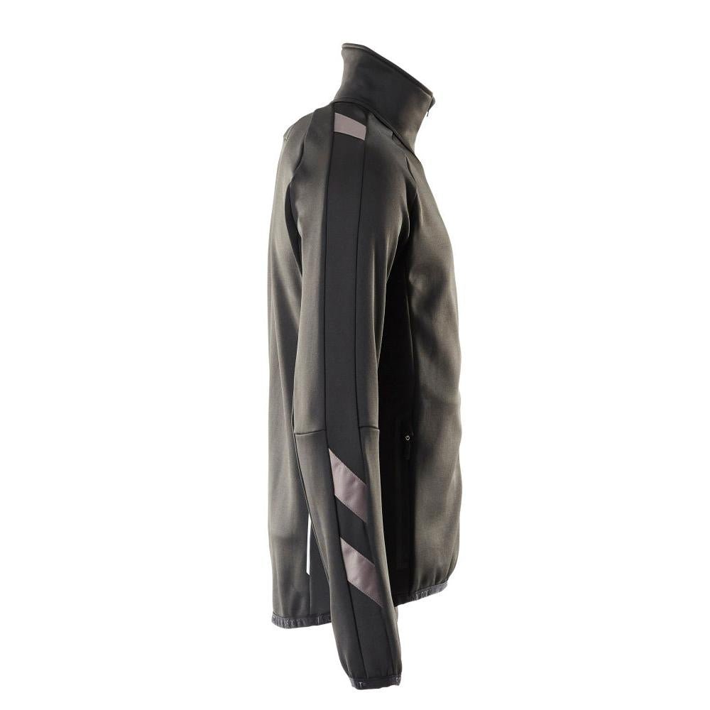 Pulover din lână cu jachetă din microfleece cu fermoar