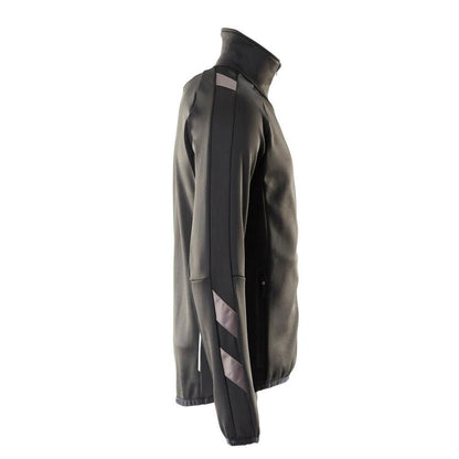 Pulover din lână cu jachetă din microfleece cu fermoar