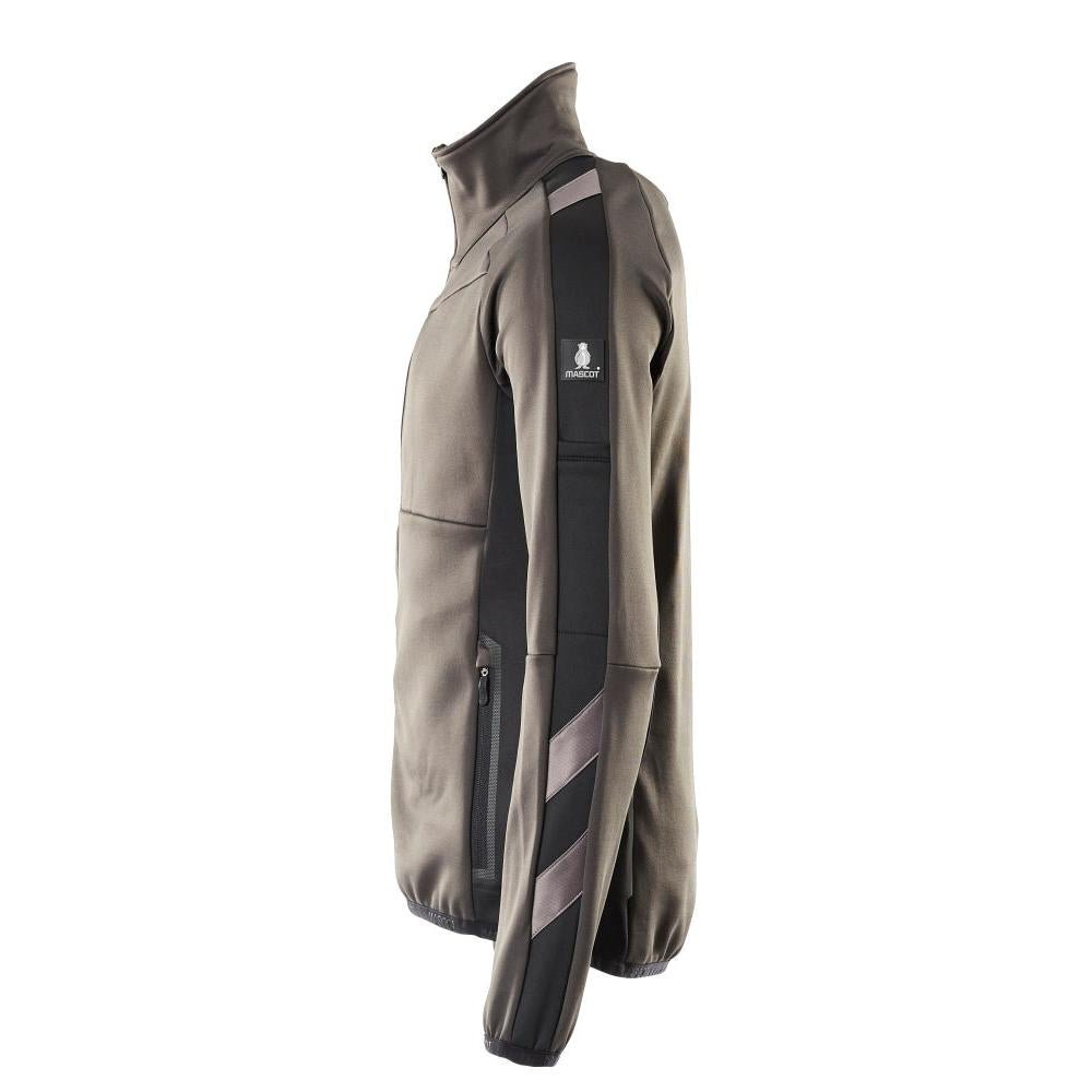 Pulover din lână cu jachetă din microfleece cu fermoar