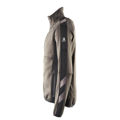 Pulover din lână cu jachetă din microfleece cu fermoar