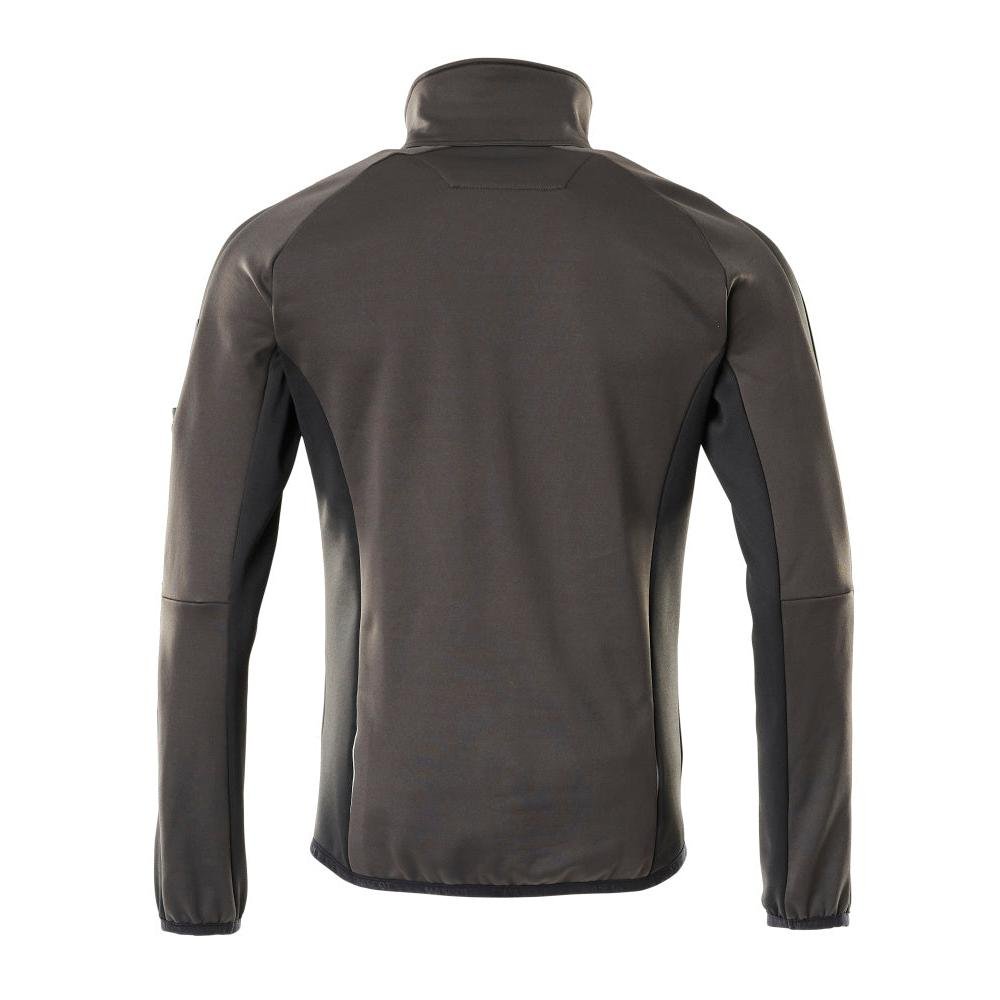 Pulover din lână cu jachetă din microfleece cu fermoar