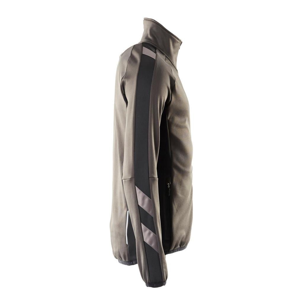 Pulover din lână cu jachetă din microfleece cu fermoar