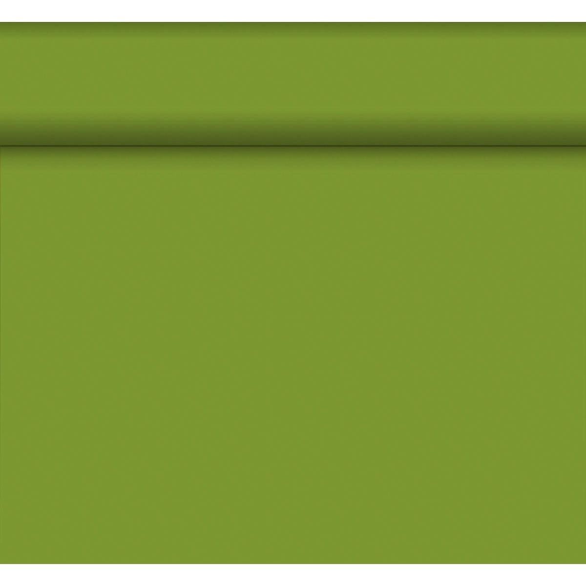 O suprafață verde plată cu o ridicare orizontală în partea superioară, care amintește de fața de masă Dunicel Tête-à-Tête 24 m x 0,4 m (20 secțiuni) de la Duni GmbH, creează o umbră subtilă și împarte imaginea în două secțiuni.