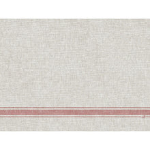 Seturile de masă Dunicel 30 x 40 cm Cocina bordeaux de la Duni GmbH au un material textil cu structură bej deschis cu trei dungi roșii distribuite uniform în partea de jos și un aspect de țesătură naturală. Vândute în pachete de 100 de bucăți.