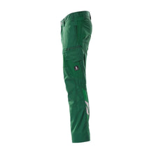Pantaloni, buzunare pe coapsă, pantaloni cu inserții elastice, verde