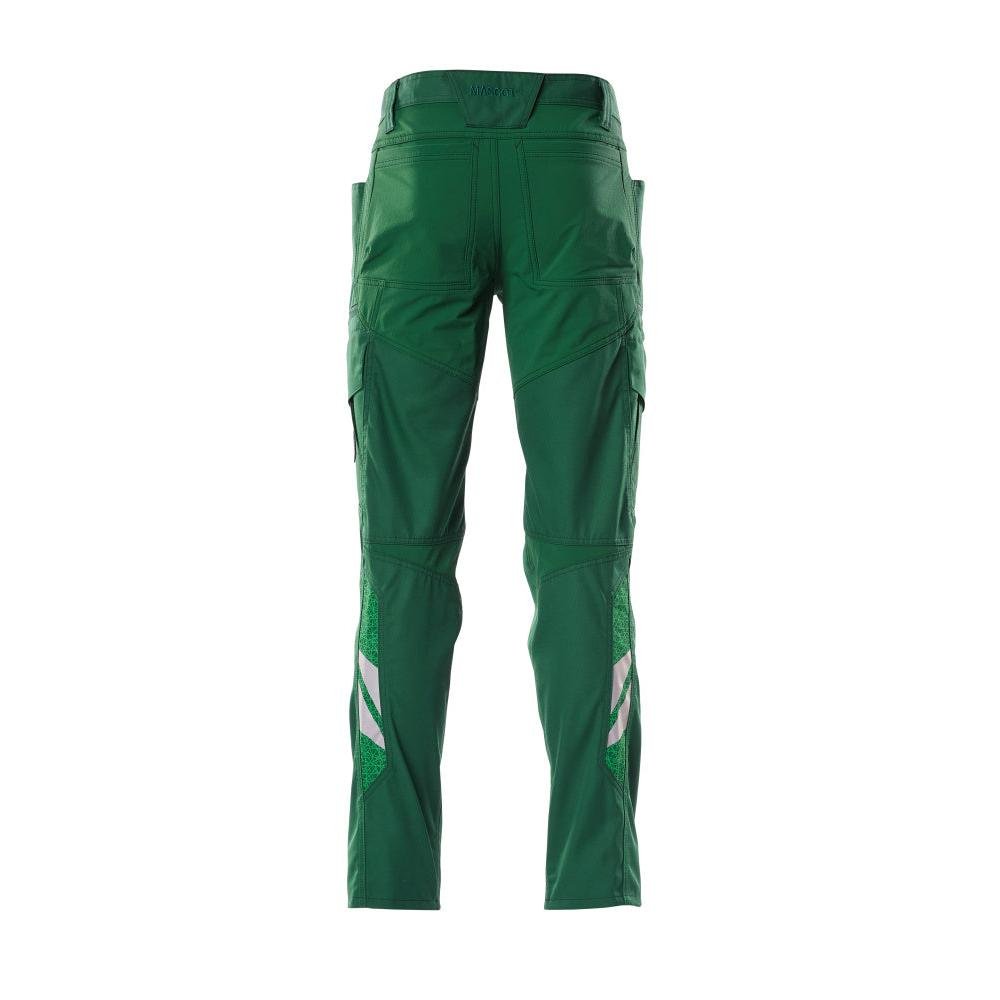 Pantaloni, buzunare pe coapsă, pantaloni cu inserții elastice, verde