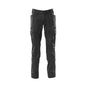 Pantaloni, buzunare pe coapsă, pantaloni cu inserții elastice, negri