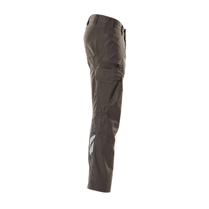 Pantaloni, buzunare pe coapsă, pantaloni cu inserții elastice, antracit închis