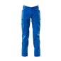 Pantaloni, buzunare pe coapsă, pantaloni cu inserții elastice, albastru azuriu