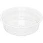 Suportul Duni GmbH pentru pahare Crystal 120 ml containere rPET (pachet de 30 bucăți), transparent și rotund fără capac, este ilustrat pe un fundal alb.