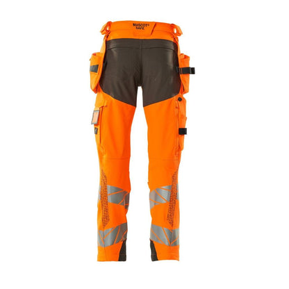 Pantaloni cu buzunare suspendate, pantaloni ULTIMATE STRETCH, portocaliu hi-vis/antracit închis