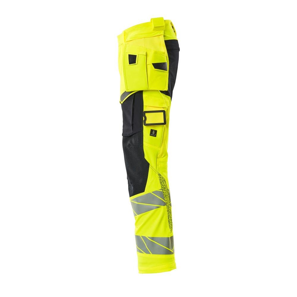 Pantaloni cu buzunare suspendate, pantaloni ULTIMATE STRETCH, galben mare/negru-albastru