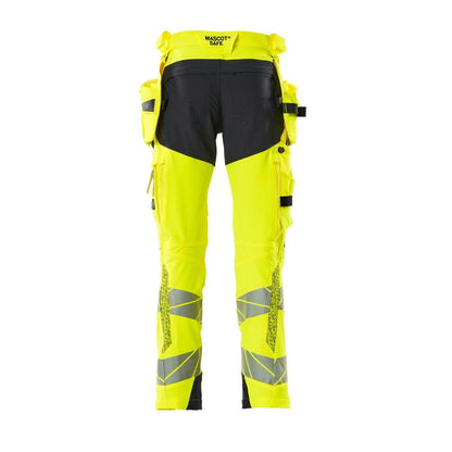 Pantaloni cu buzunare suspendate, pantaloni ULTIMATE STRETCH, galben mare/negru-albastru