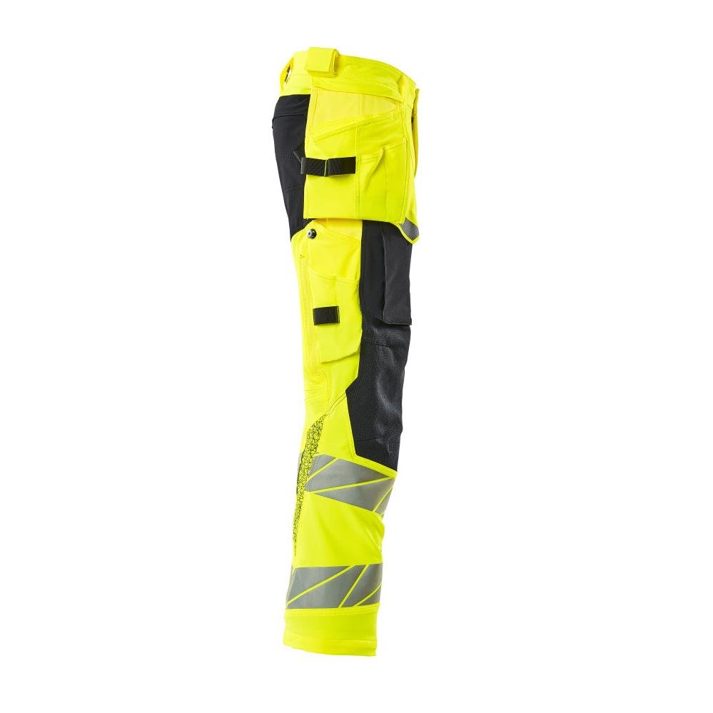 Pantaloni cu buzunare suspendate, pantaloni ULTIMATE STRETCH, galben mare/negru-albastru