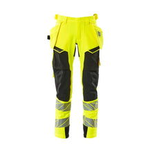 Pantaloni cu buzunare suspendate, pantaloni ULTIMATE STRETCH, galben/negru hi-vis