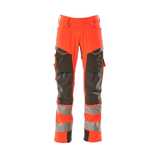 Pantaloni cu buzunare pentru genunchi, pantaloni ULTIMATE STRETCH, rosu hi-vis/antracit inchis
