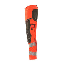 Pantaloni cu buzunare pentru genunchi, pantaloni ULTIMATE STRETCH, rosu hi-vis/antracit inchis