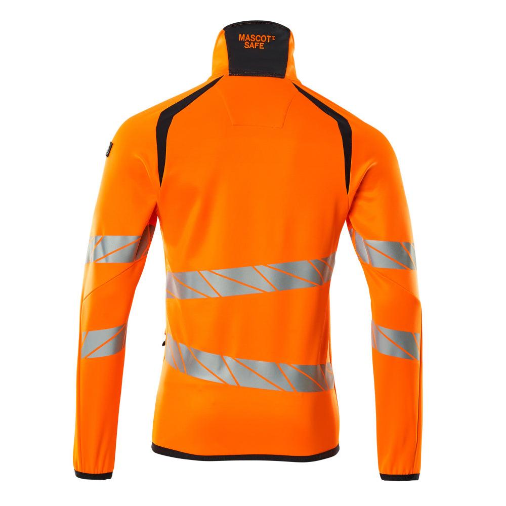 Pulover din lână cu jachetă din microfleece cu fermoar