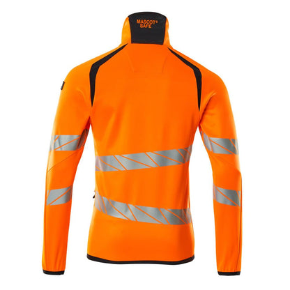 Pulover din lână cu jachetă din microfleece cu fermoar