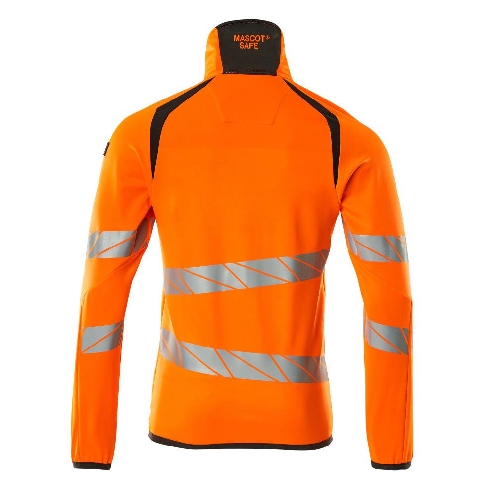 Pulover din lână cu jachetă din microfleece cu fermoar