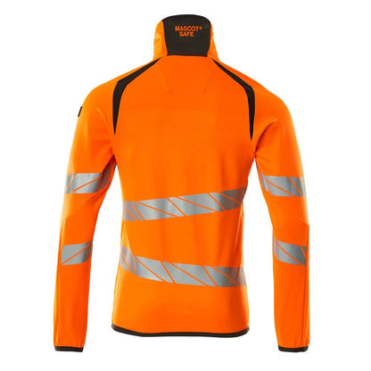 Pulover din lână cu jachetă din microfleece cu fermoar