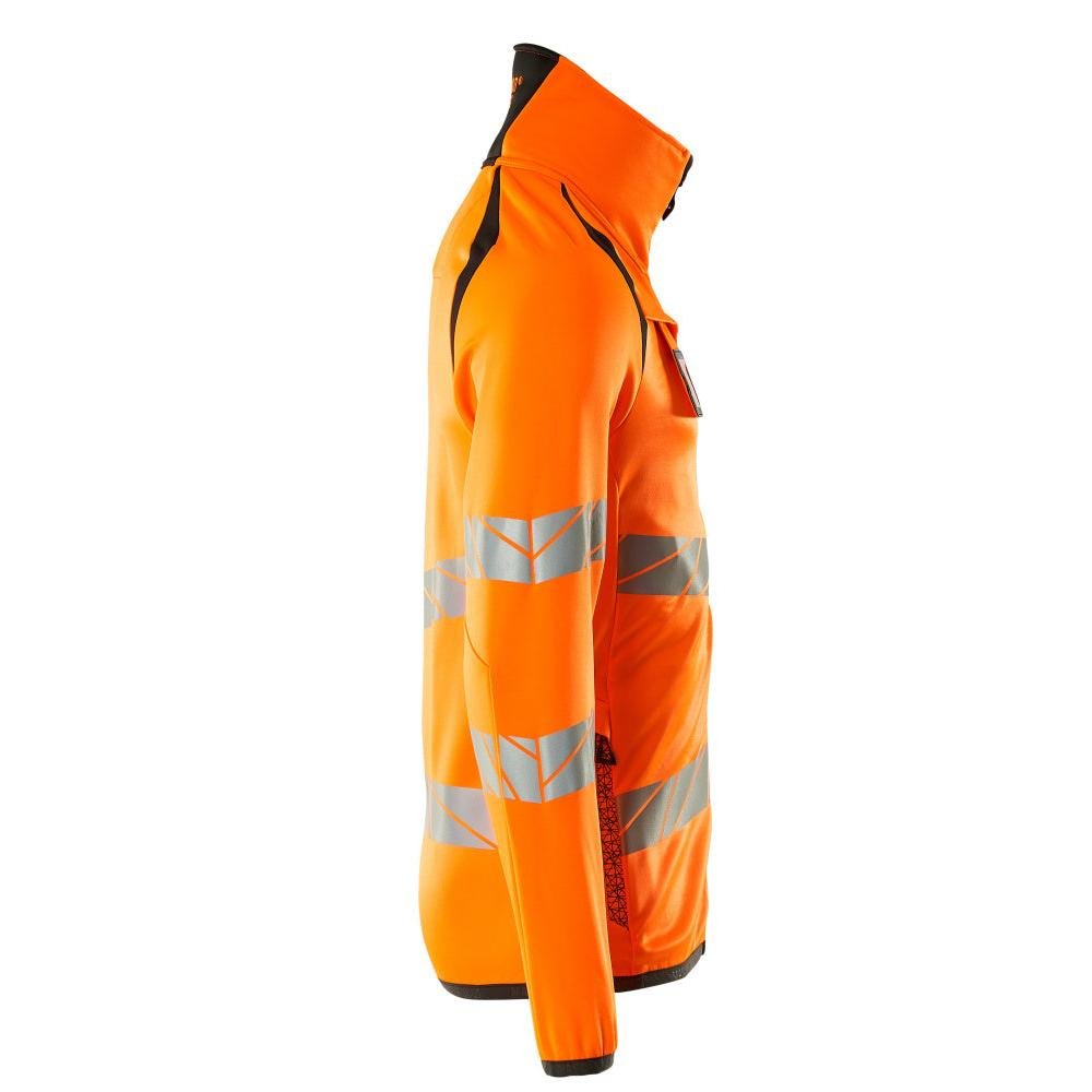 Pulover din lână cu jachetă din microfleece cu fermoar