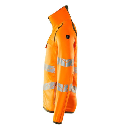 Pulover din lână cu jachetă din microfleece cu fermoar