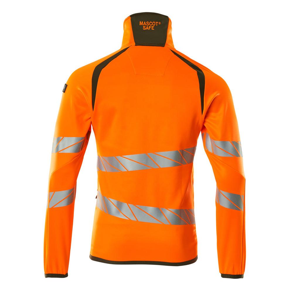 Pulover din lână cu jachetă din microfleece cu fermoar