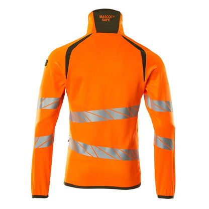 Pulover din lână cu jachetă din microfleece cu fermoar