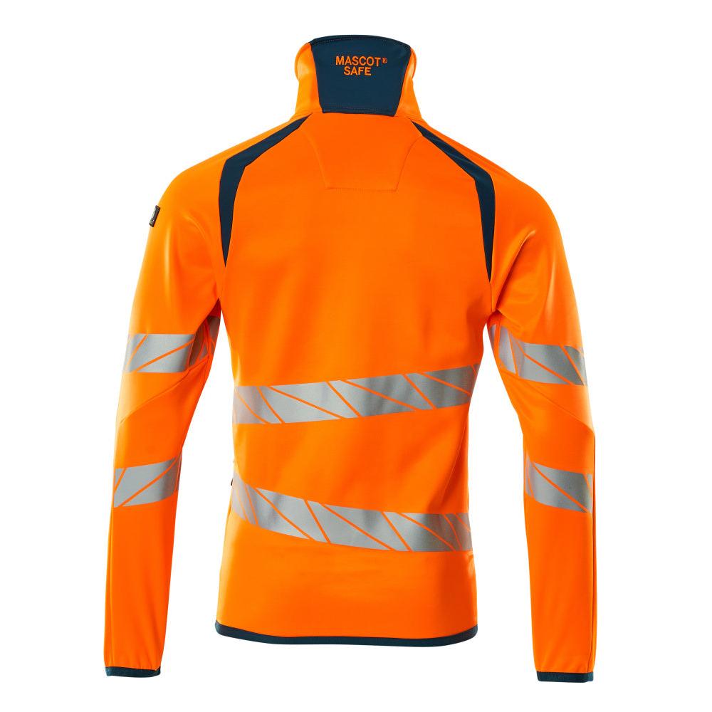 Pulover din lână cu jachetă din microfleece cu fermoar