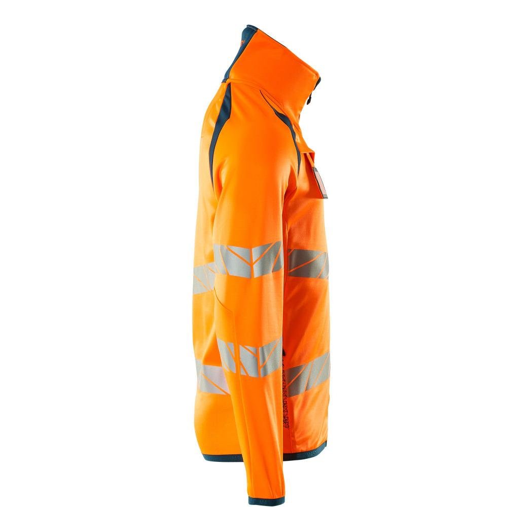 Pulover din lână cu jachetă din microfleece cu fermoar