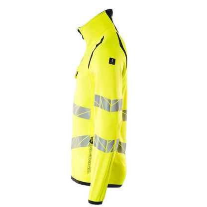 Pulover din lână cu jachetă din microfleece cu fermoar