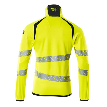 Pulover din lână cu jachetă din microfleece cu fermoar