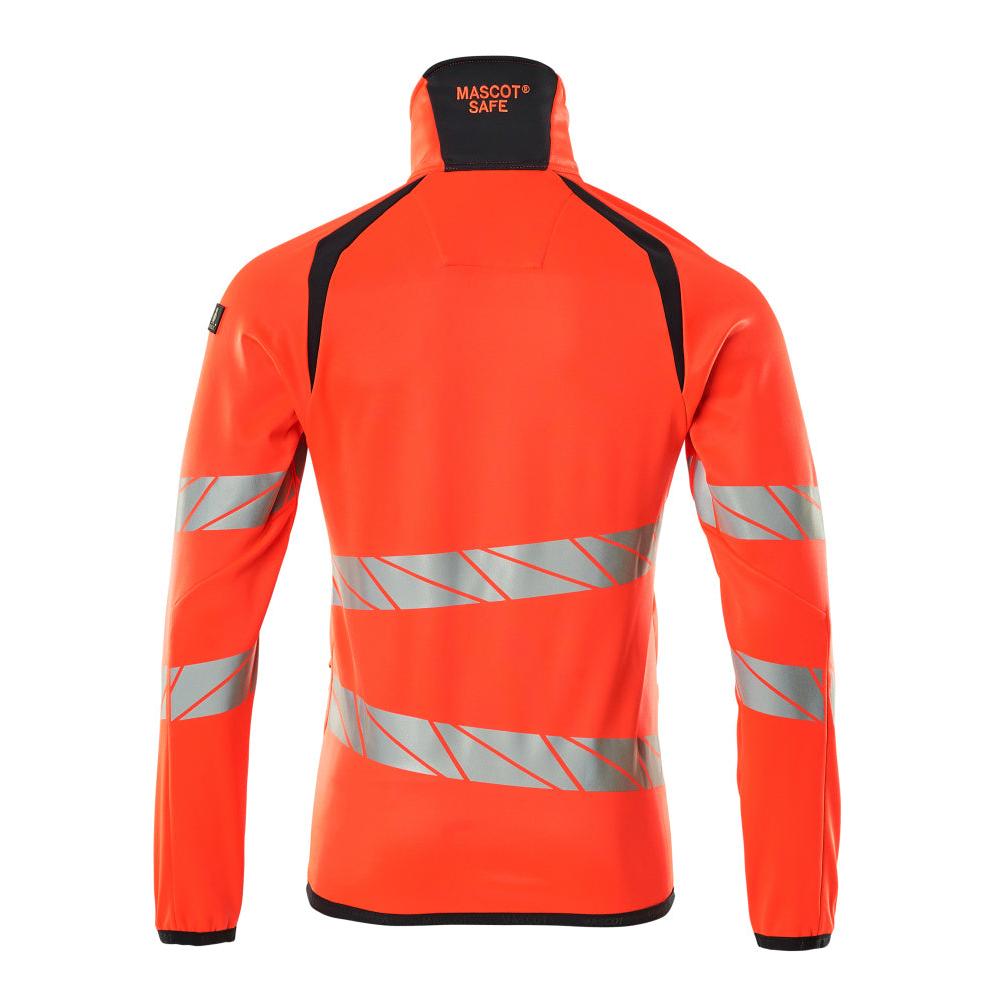 Pulover din lână cu jachetă din microfleece cu fermoar