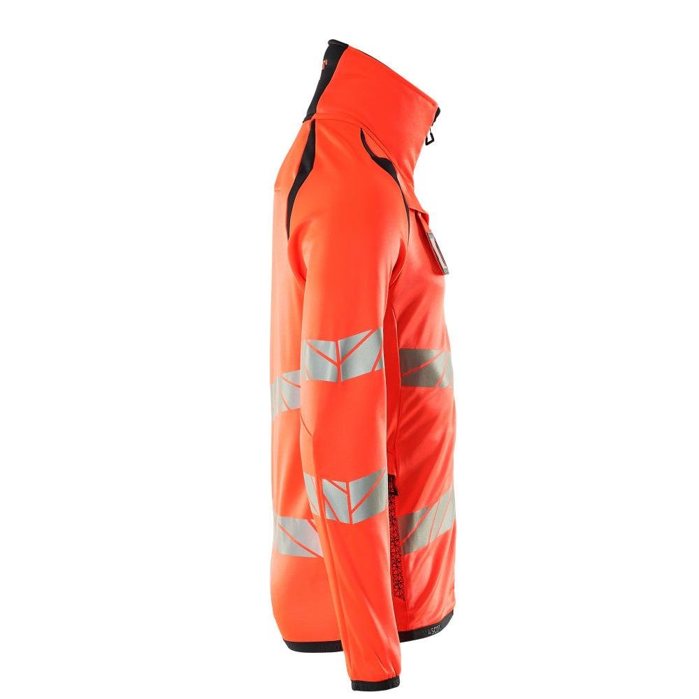 Pulover din lână cu jachetă din microfleece cu fermoar