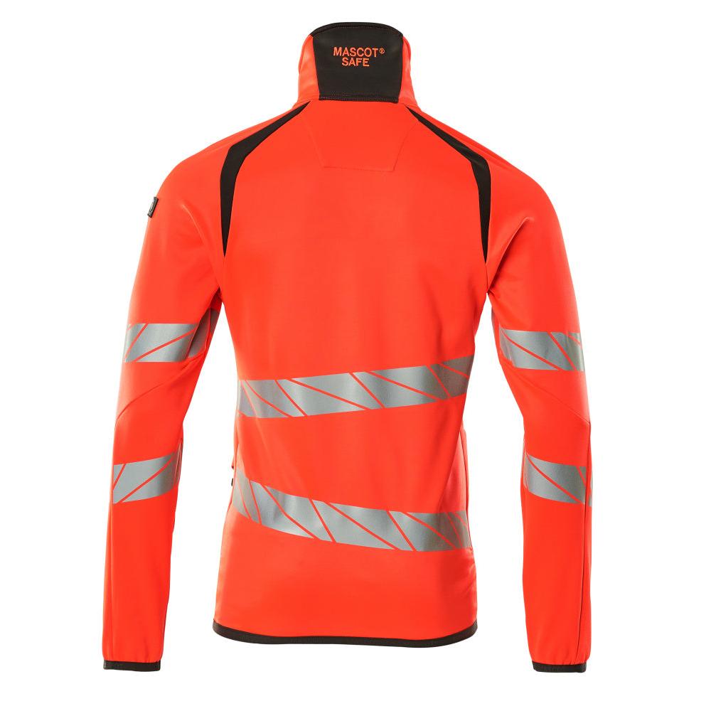 Pulover din lână cu jachetă din microfleece cu fermoar