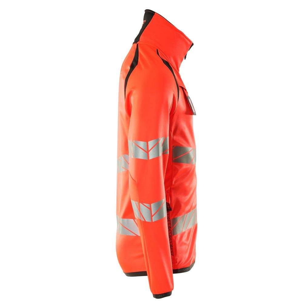 Pulover din lână cu jachetă din microfleece cu fermoar
