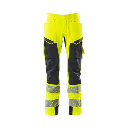 Pantaloni cu buzunare pentru genunchi, pantaloni ULTIMATE STRETCH, galben mare/negru-albastru