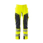 Pantaloni cu buzunare pentru genunchi, pantaloni ULTIMATE STRETCH, galben mare/negru-albastru