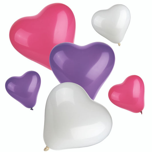 Die PAPSTAR GmbH Luftballons "Heart" bunt, klein und mittel (Beutel, 12 Stück) sorgen mit ihren farbenfrohen Herzmotiven für eine charmante und festliche Atmosphäre zu jedem besonderen Anlass.