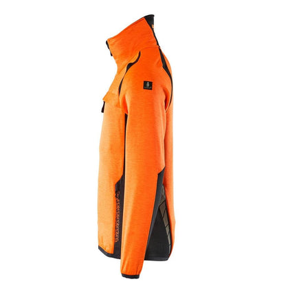 Pulover din lână cu jachetă din microfleece cu fermoar