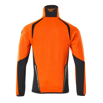 Pulover din lână cu jachetă din microfleece cu fermoar
