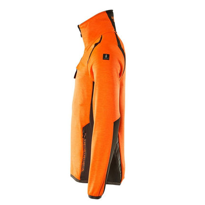 Pulover din lână cu jachetă din microfleece cu fermoar