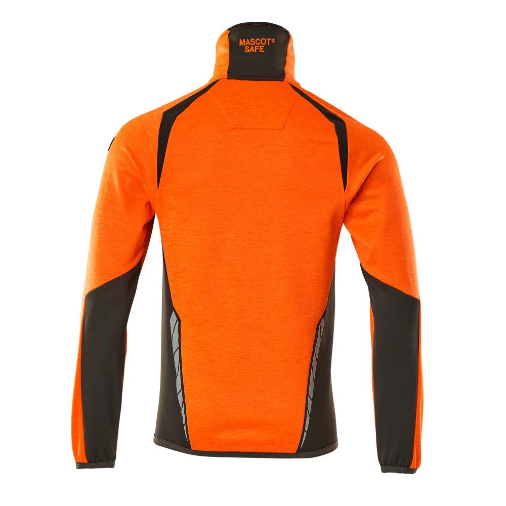 Pulover din lână cu jachetă din microfleece cu fermoar
