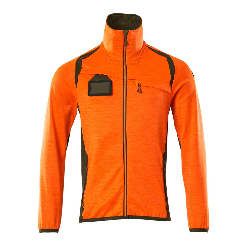 Pulover din lână cu jachetă din microfleece cu fermoar